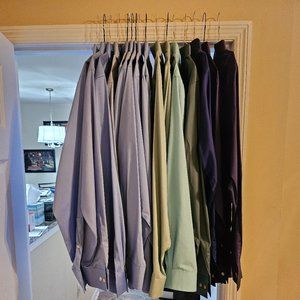 Assorted Blue, Teal, Green and Navy Dress Shirts (17-17.5/34/35)
